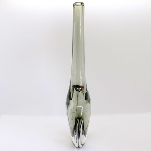 Vintage Swedish Nils Landberg for Orrefors Art Glass Teardrop Bud Vase