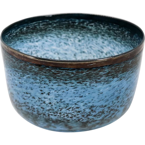 Vintage Swedish Bertil Vallien for Boda Blue Art Glass Bowl