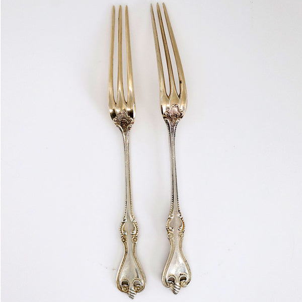 Pair of American Towle Sterling Silver Old Colonial Pattern Individual Berry Forks