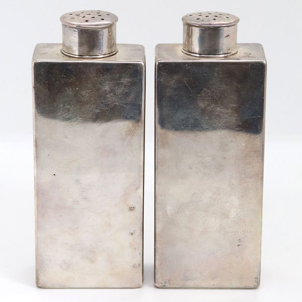 Pair of American Tiffany & Company Sterling Silver Talc Rectangular Vanity Bottles