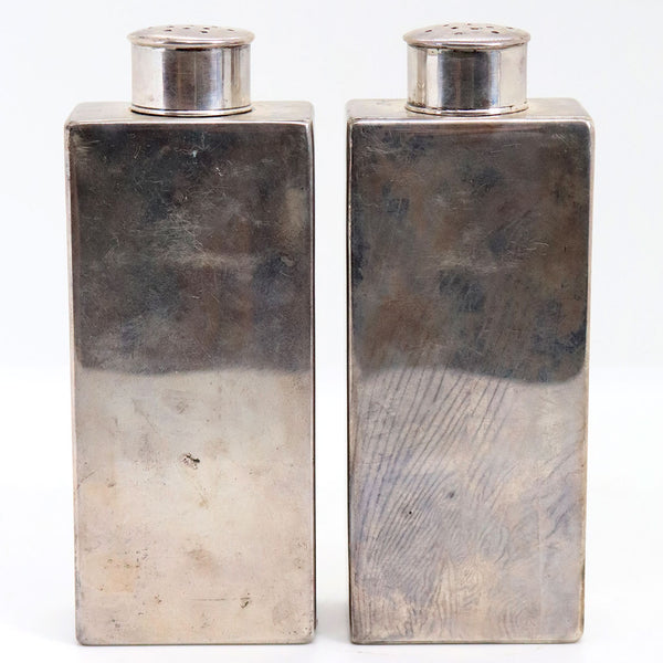 Pair of American Tiffany & Company Sterling Silver Talc Rectangular Vanity Bottles