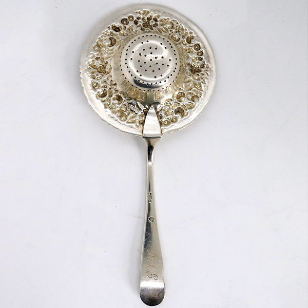 American Baltimore Sterling Silver Company Repousse Over-Cup Tea Strainer