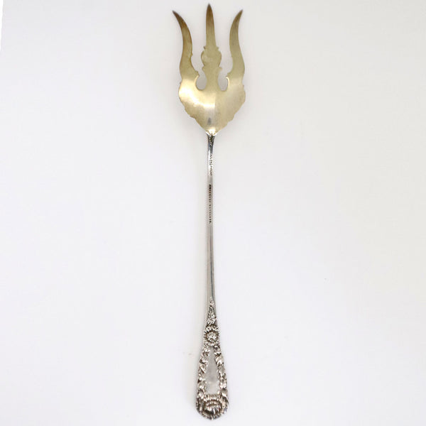 American Hennegen, Bates & Company Sterling Silver Repousse Serving Relish Fork