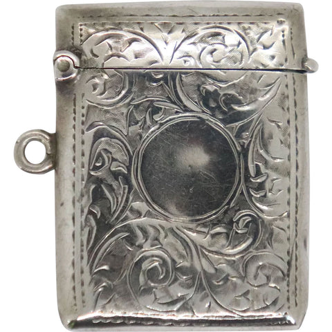 English Edwardian S. Blanckensee & Son Sterling Silver Vesta Case