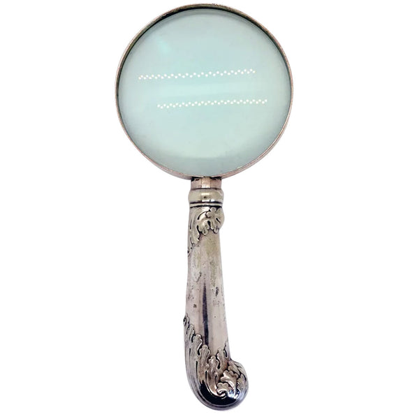 Continental Silver Pistol Grip Handle Magnifying Glass