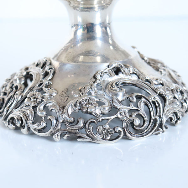 Pair of American Victorian Howard & Company Sterling Silver Reticulated Compotes