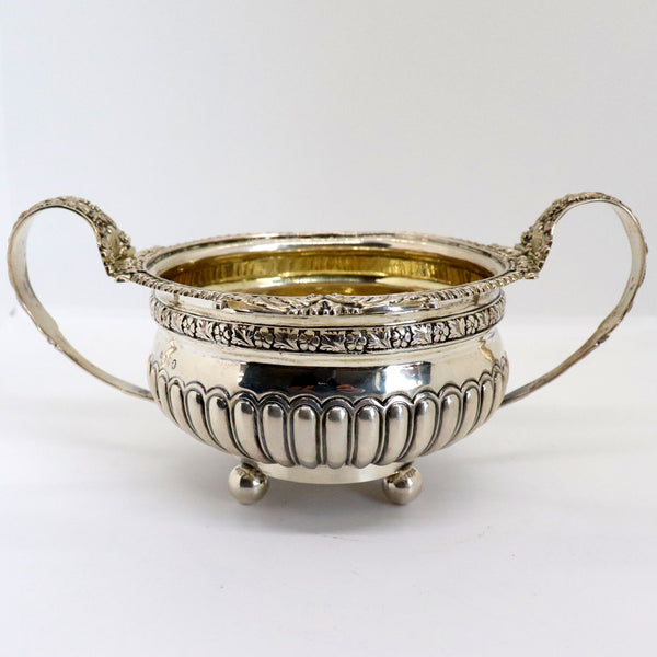 English George III Thomas Wallis & Jonathan Hayne Gilt Sterling Silver Creamer and Open Sugar