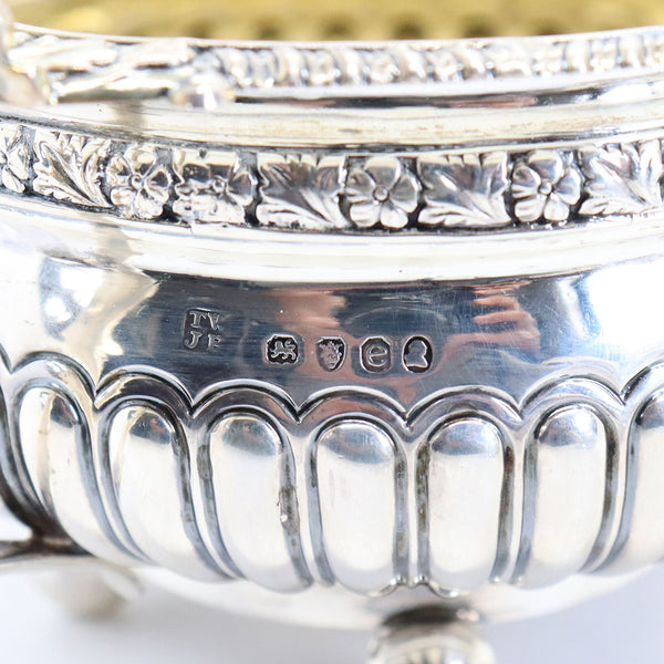 English George III Thomas Wallis & Jonathan Hayne Gilt Sterling Silver Creamer and Open Sugar