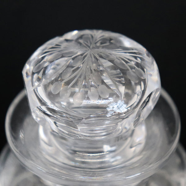 English Victorian Cut and Etched Glass Tea Caddy