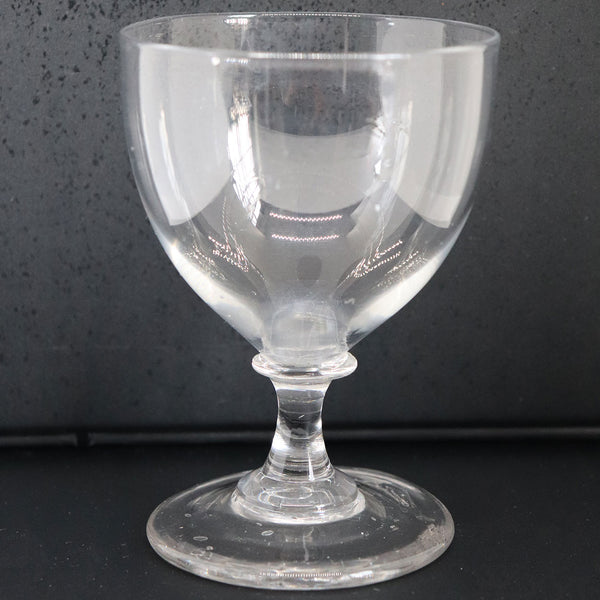 Two English Georgian Clear Glass Rummer Drinking Glasses