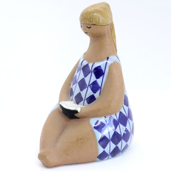 Swedish Lisa Larson for Gustavsberg Stoneware Pottery Figure, Amalia ABC-Girl