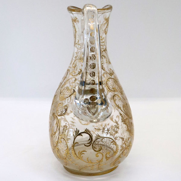 Continental Renaissance Revival Gilt Blown Glass Wine Jug Carafe