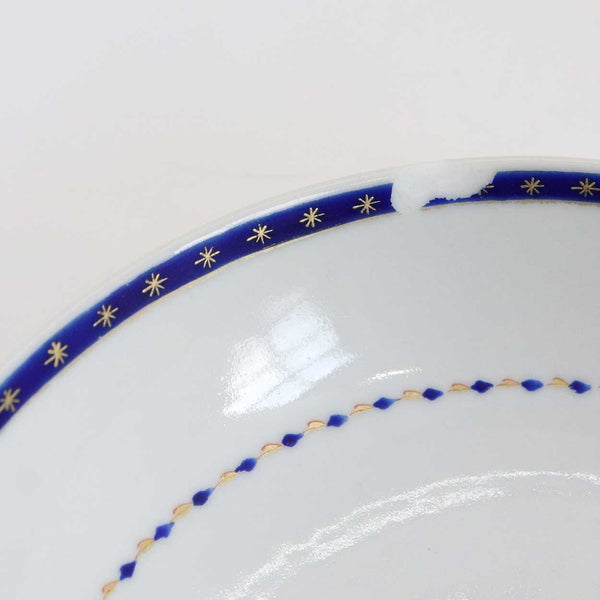 30-Piece Chinese Export Qianlong Gilt and Cobalt Blue Porcelain Tea Service