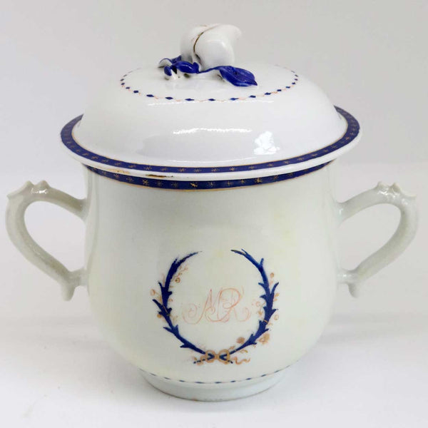 30-Piece Chinese Export Qianlong Gilt and Cobalt Blue Porcelain Tea Service