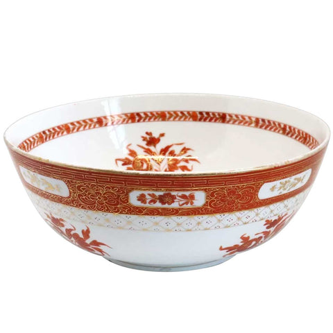 Russian Gardner Iron Red and Gilt Porcelain Bowl for the Persian Market