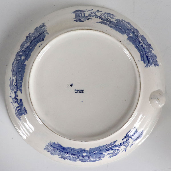 English Copeland Late Spode Blue and White Blue Willow Warming Plate
