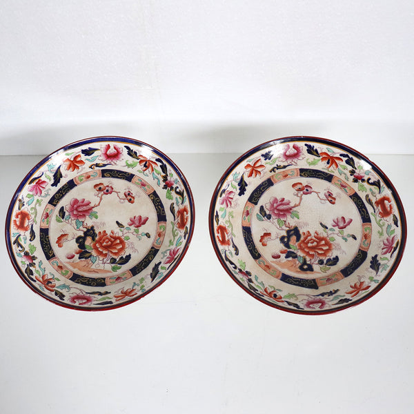Pair of English William Brownfield & Sons Ironstone Pottery Tazzas