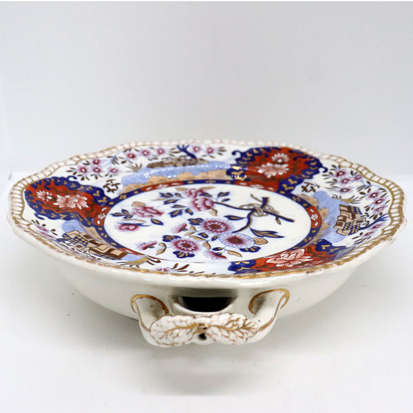 English Spode Imperial Earthenware Pottery Imari Palette Hot Water Plate