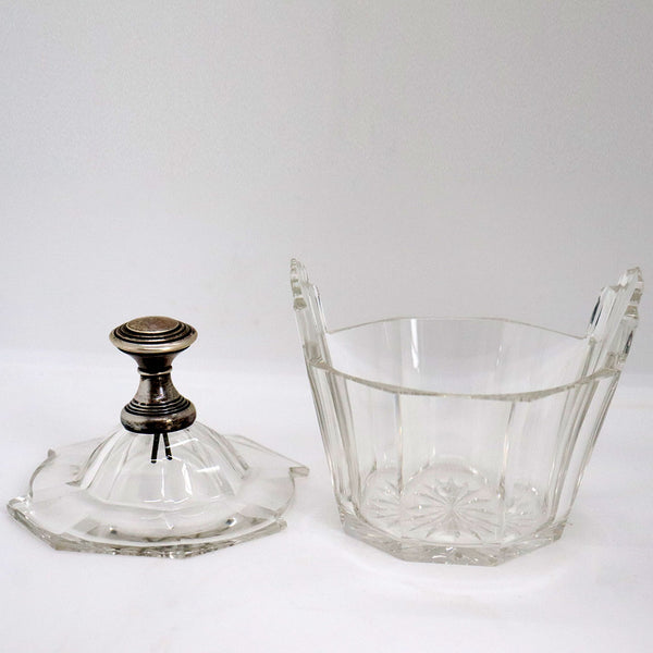 Bavarian Cut Glass Butter Dish and Underplate