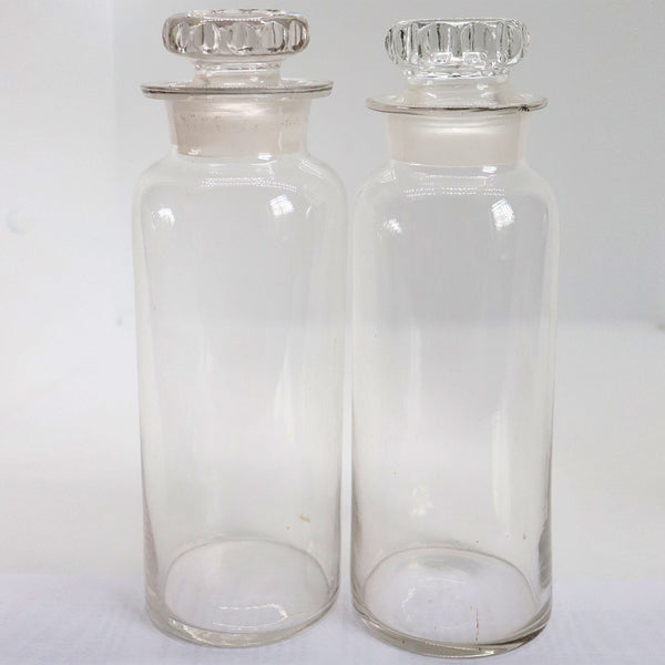 Pair American Victorian Blown Glass General Store Candy / Apothecary Jars