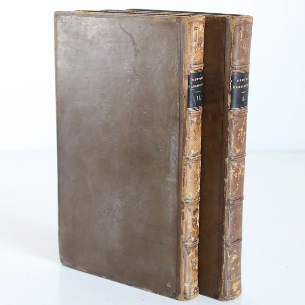 Two Leather Book Volumes: Cardiphonia by Reverend John Newton