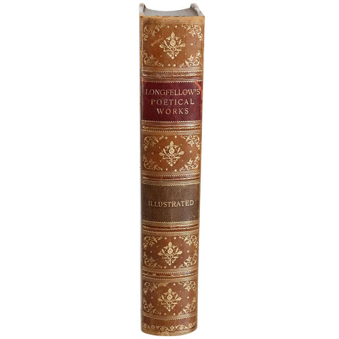 Leather Bound Book: The Complete Poetical Works of Henry Wadsworth Longfellow