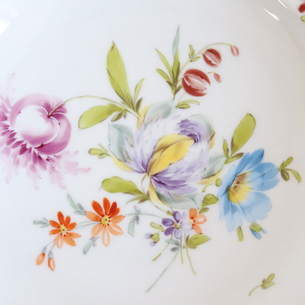 Set of 12 German Hermann Ohme Handpainted Porcelain Gilt Floral Plates