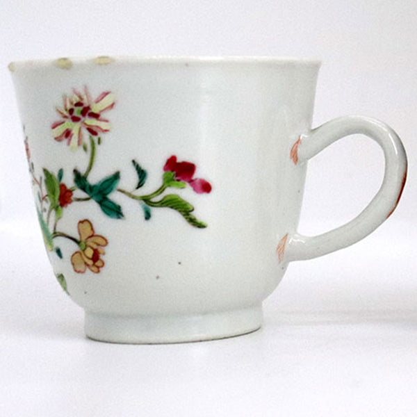 Chinese Export Qianlong Enamelled Porcelain Famille Rose Teacup