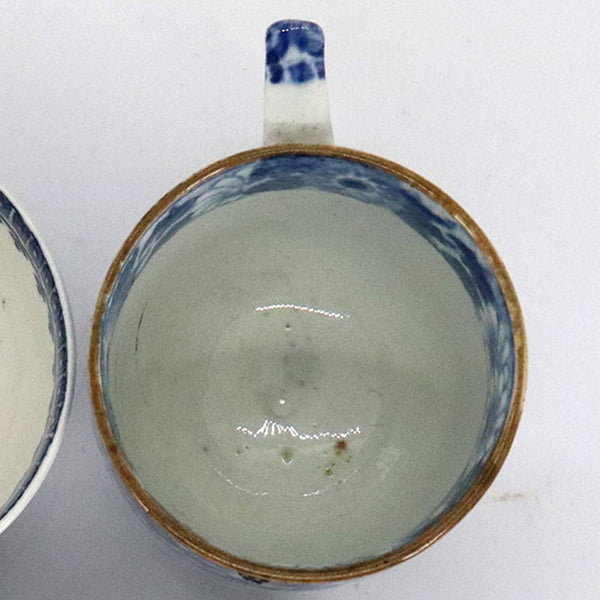 English Regency Pearlware Pottery Blue and White Tea Cup