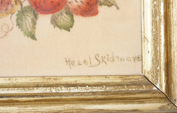 American Victorian HAZEL SKIDMORE Theorem Painting, Still Life of Fruit