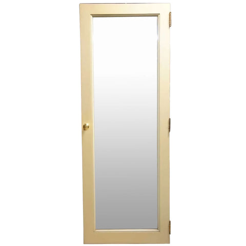 Vintage American Painted Pine/Poplar Mirrored Belcaro Mansion Single Closet Door