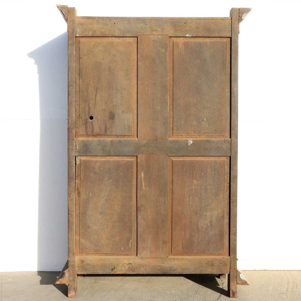 Indo-Portuguese Rosewood and Satinwood Paneled Four-Door Cupboard