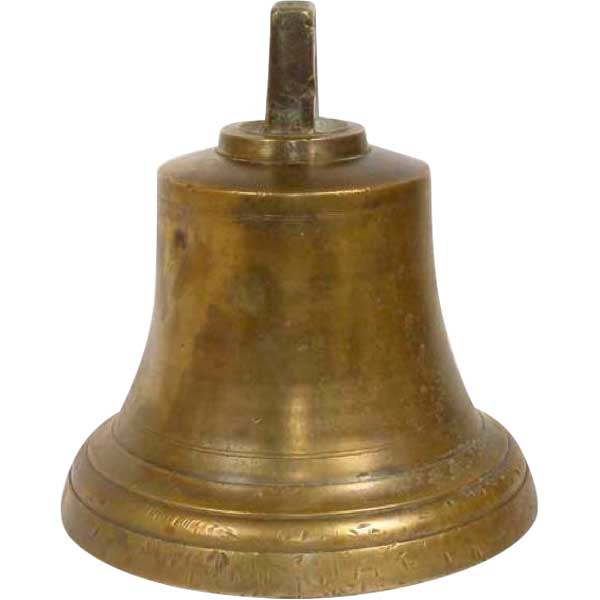 Small French Solid Bronze Chateau Bell