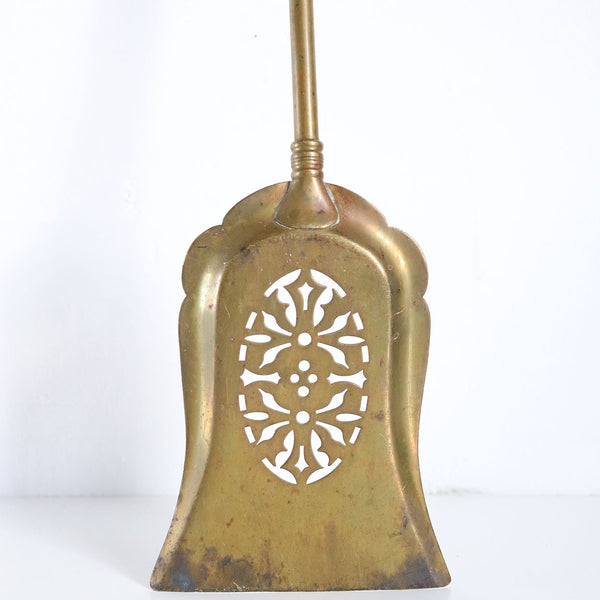 Victorian Pierced Brass Fireplace Shovel