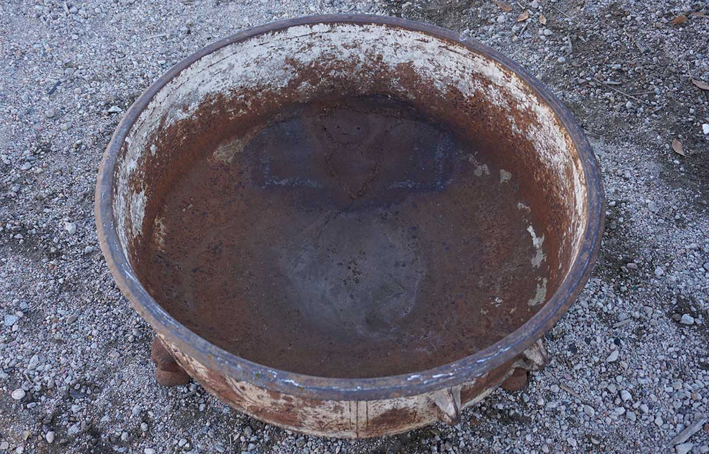 Early Large Chinese Cast Iron Footed Pot - Ruby Lane