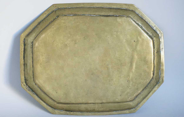 Indian Heavy Brass Octagonal Tray