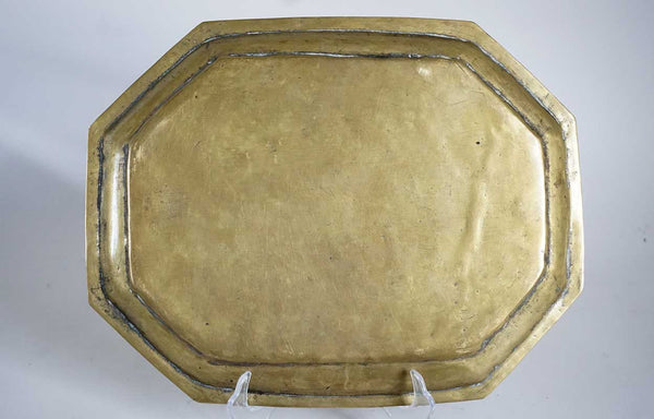 Indian Heavy Brass Octagonal Tray