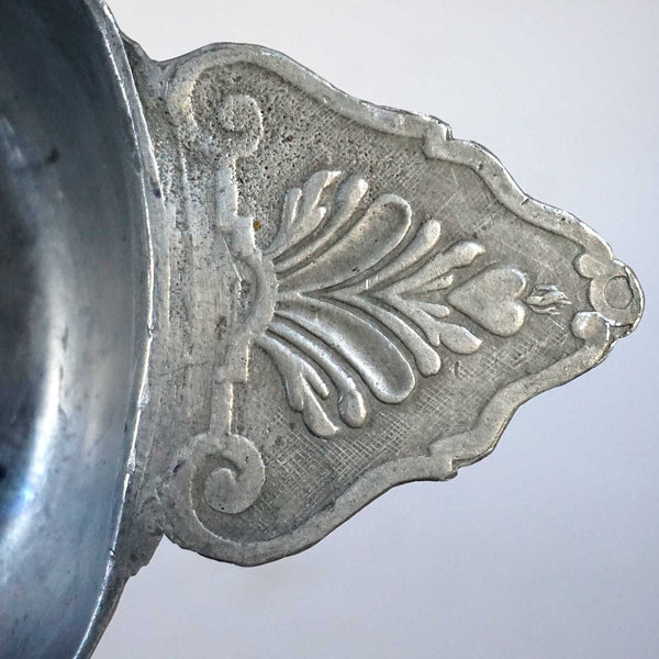 Early French Louis XV Period Pewter Ecuelle