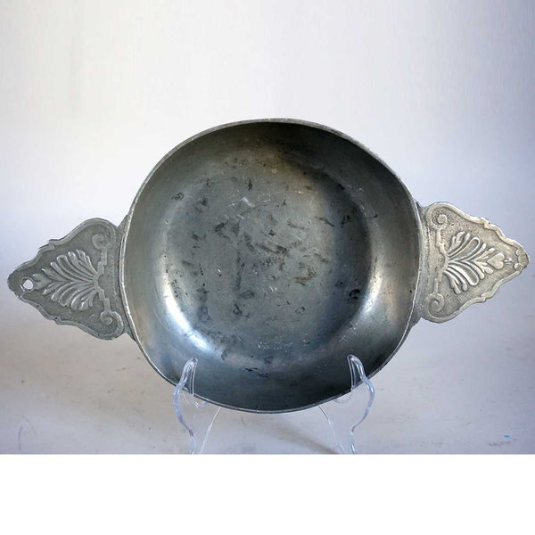 Early French Louis XV Period Pewter Ecuelle