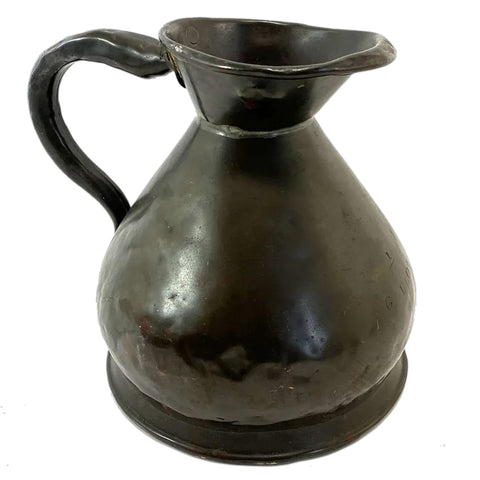 Small English Georgian Farrow and Jackson Copper Half Gallon Ale Jug