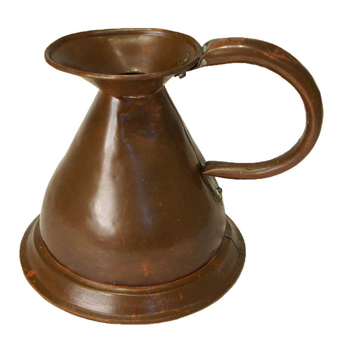 English Copper Harvest Jug/Ale Measure