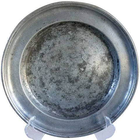 English Georgian Pewter Plate