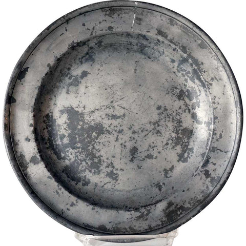 English Georgian Francis Piggott Pewter Single Reeded Plate