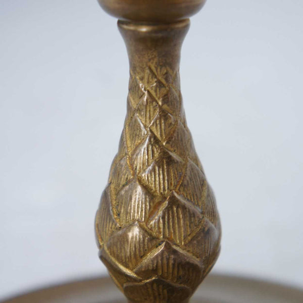 American Tiffany Studios Bronze Dore Artichoke Pattern Trumpet Vase Base