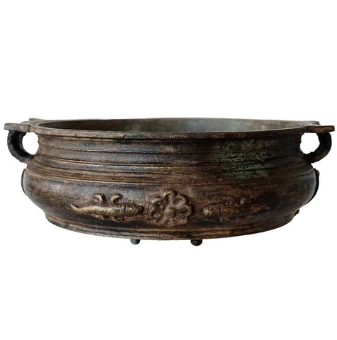 South Indian Solid Bronze Cooking Vessel (Urli)