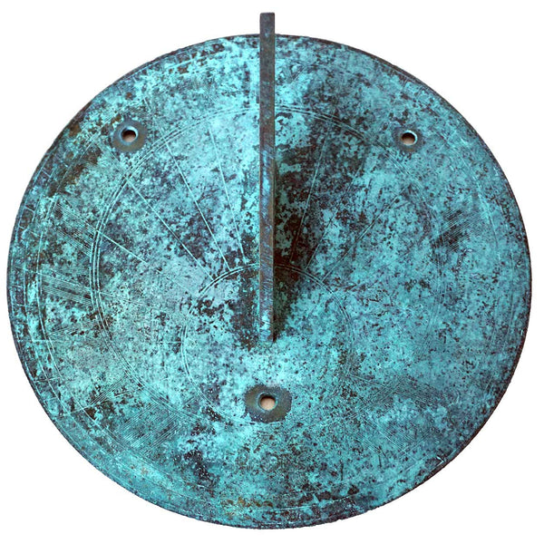 Large English Victorian SHADES Patinated Bronze Garden Sundial