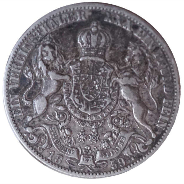 Rare German States Hannover 1859 B Proof Silver Thaler Coin