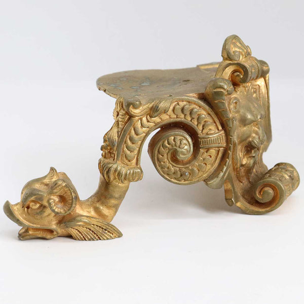 Two Pairs of French Gilt Bronze Mantel Clock Feet Mounts