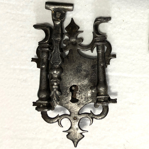 Early Spanish Baroque Iron Lock Box and Hasp