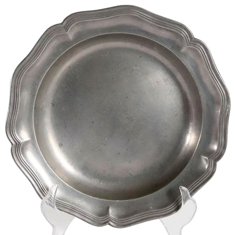 Continental Pewter Wavy Edge Multi-Reed Plate